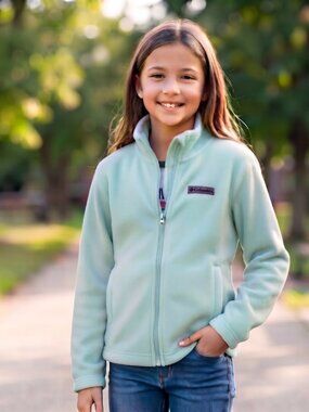 Columbia Girls Benton Springs Fleece Jacket Medium (10/12)